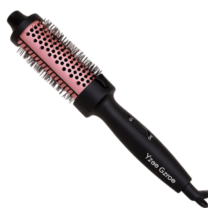 Yzoe Gzroe Curling Brush 1.5” – Ionic Heated Round Brush for Smooth, Frizz-Free Curls